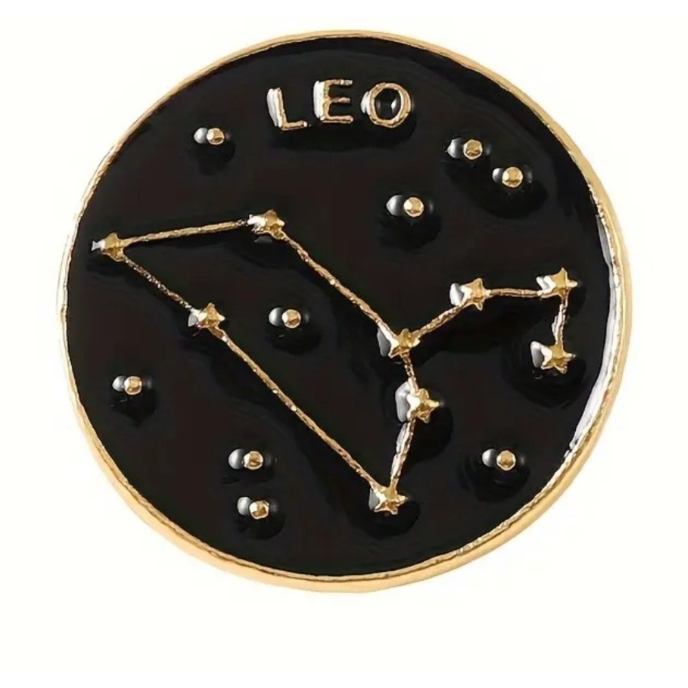 LEO Constellation Enamel Pin Zodiac Astrology Celestial Starry Night‎